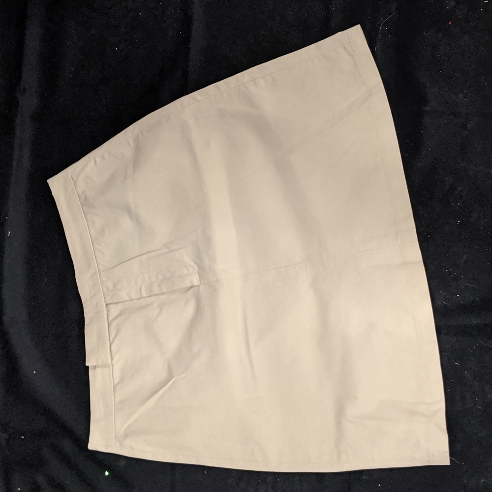 Stretch twill Khaki skirt